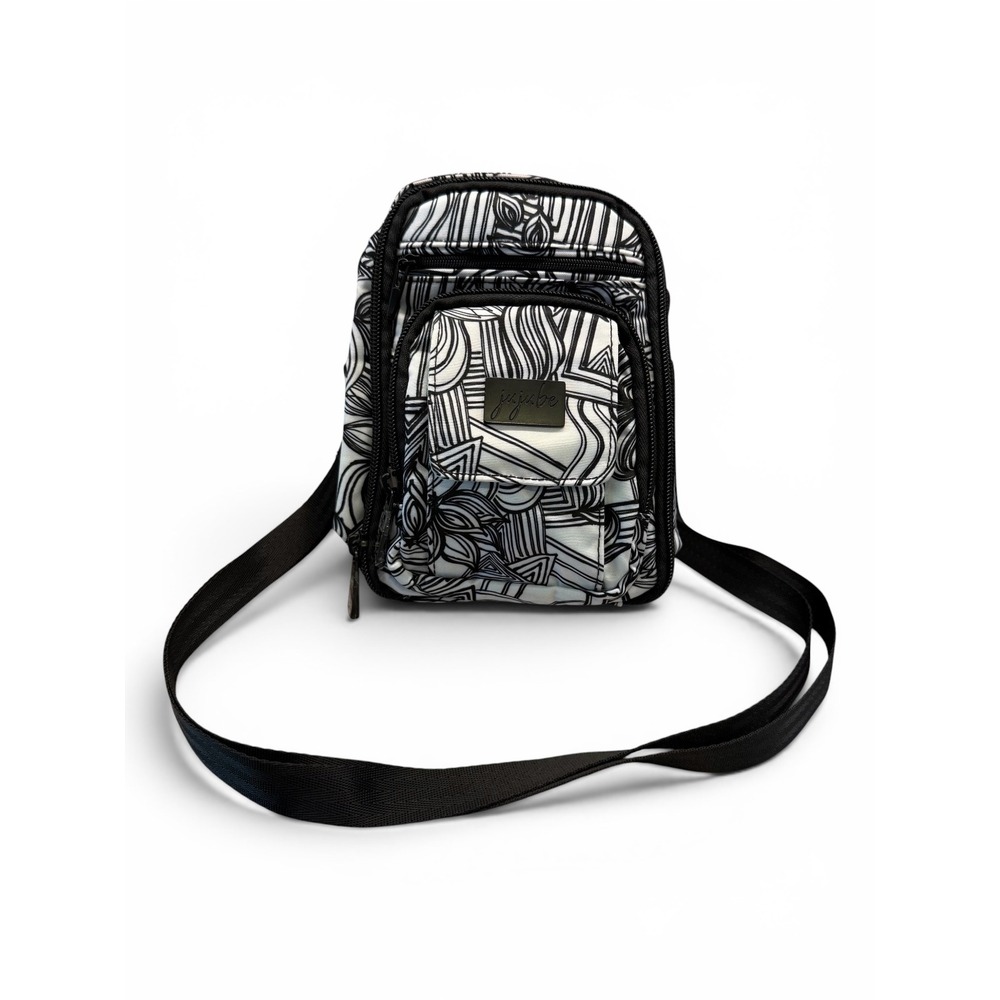 JuJuBe Mini Helix Black & White Onyx Sketch Geometric Crossbody Everyday Bag